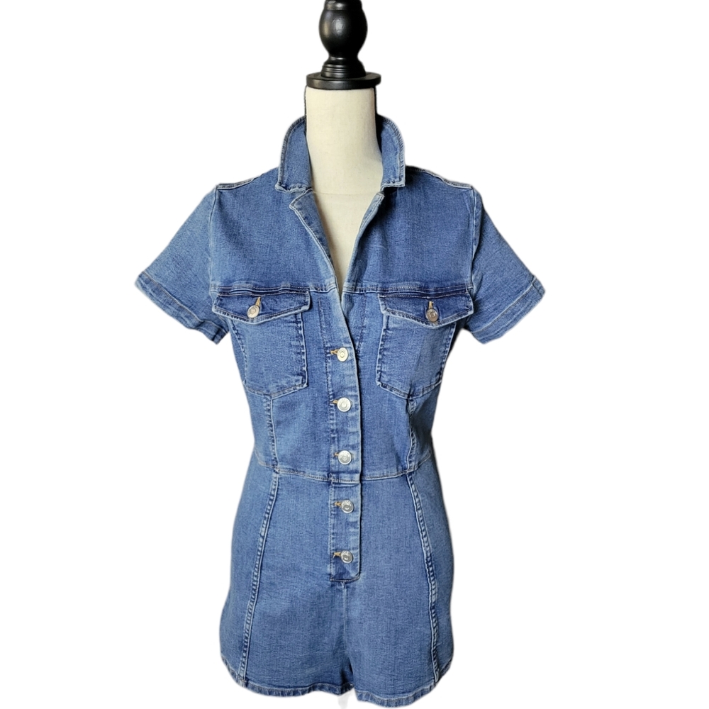 H&M Button-up Jean Rhomper, Large